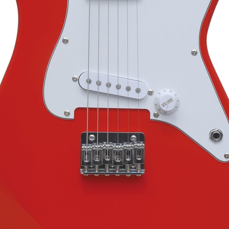 CB SKY 30 Inch Kids Electric Guitar Beginner Kit, Junior Size Mini Electric Guitar for Children with Amplifier (battery/adaptor not included) and Guitar bag, Unisex Red - Image 4